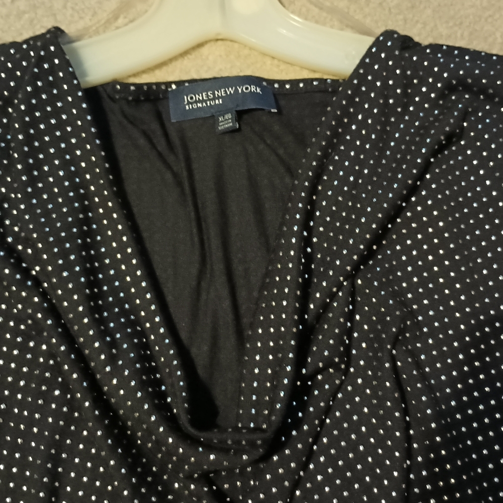 Jones NY black sleeveless evening wear top XL - Picture 4 of 8